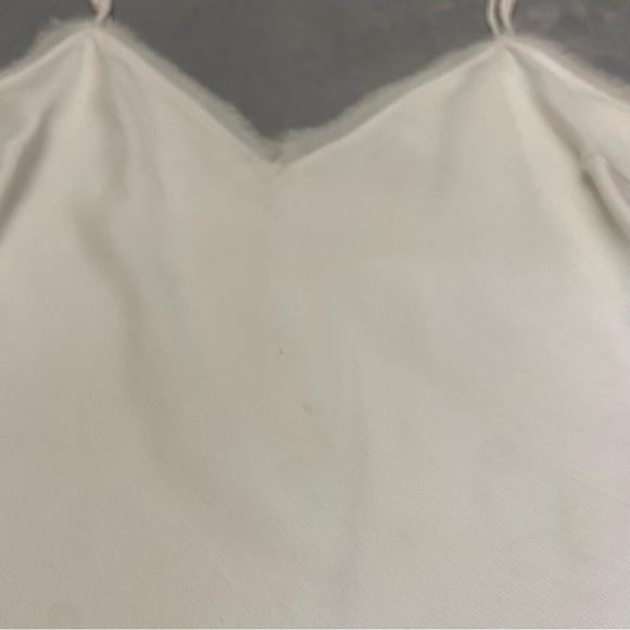 Frame Off-White Frayed Satin Cami Top 21887 - Picture 11 of 11